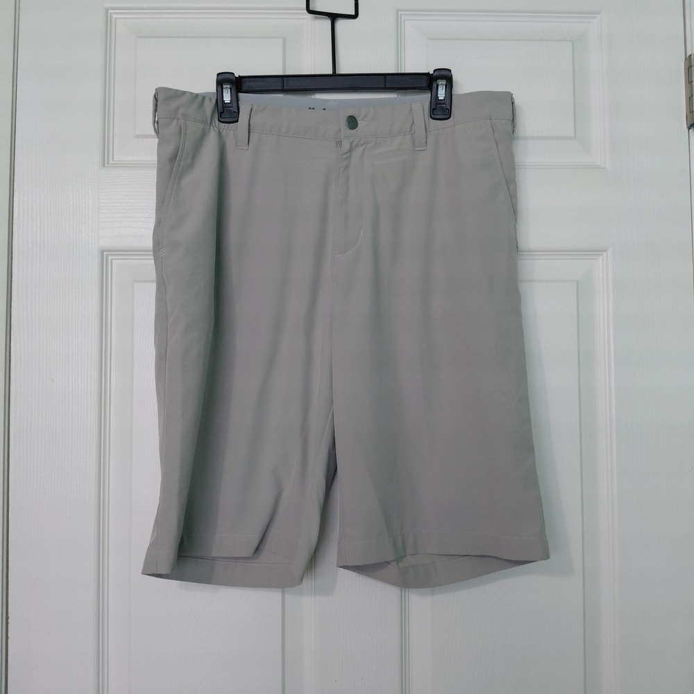 Adidas Golf Shorts Mens 34 Gray Flat Front Performance Stretch AE4195